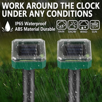2 Pack Solar Rat Repellent Stakes - Ultrasonic Rat Repellent - Solar Rat Repellent For Snakes, Voles, Other Animals - Image 3