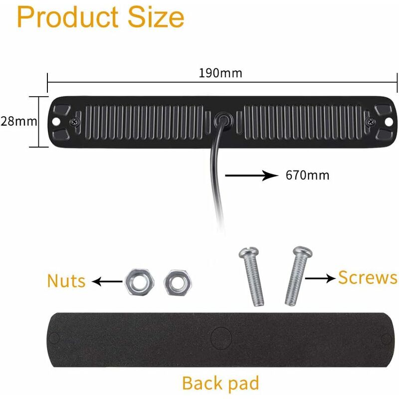 2 X 24LED Strobe Lights 12-24V Ultra Slim Emergency Hazard Light LED Emergency Strobe Lamp For Construction Truck Car - Image 2