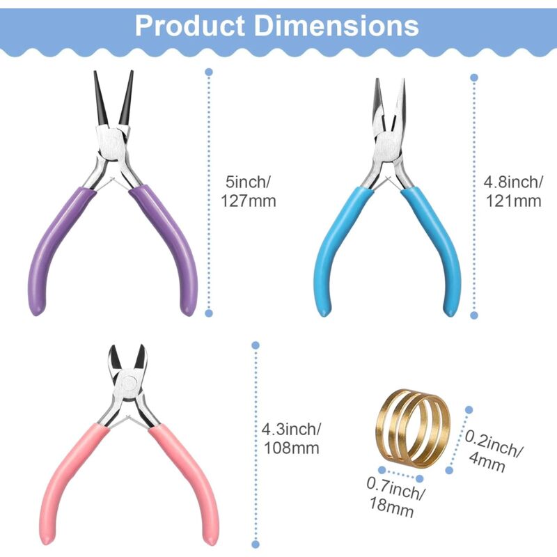Jewelry Pliers - 3 Pliers, Jewelry Making Tools With Jump Ring Opener - For Jewelry Cutting - Image 2