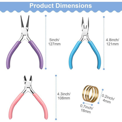 Jewelry Pliers - 3 Pliers, Jewelry Making Tools With Jump Ring Opener - For Jewelry Cutting - Image 2