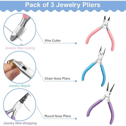Jewelry Pliers - 3 Pliers, Jewelry Making Tools With Jump Ring Opener - For Jewelry Cutting - Image 3