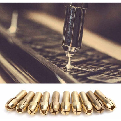 10 pcs Collet Chuck 0.5-3.2Mm Mini Brass Collet Chucks Electric Chucks ROtary Tool Accessories(Tail Diameter 4.3Mm) - Image 2