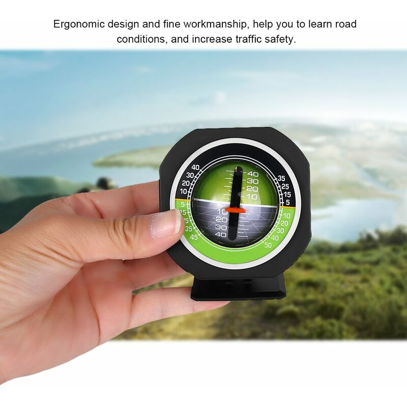4X4 Inclinometer, Car Inclinometer, Outdoor Auto Mini Compact Compass Luminous LED Car Compass Angle Slope Meter - Image 2