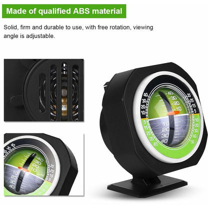 4X4 Inclinometer, Car Inclinometer, Outdoor Auto Mini Compact Compass Luminous LED Car Compass Angle Slope Meter - Image 3