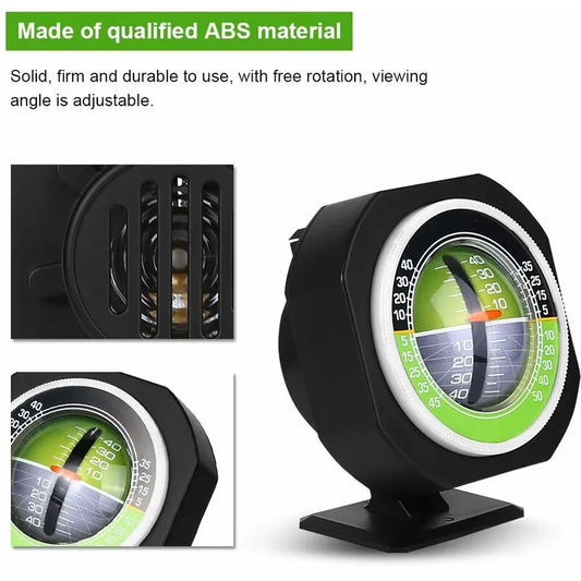 4X4 Inclinometer, Car Inclinometer, Outdoor Auto Mini Compact Compass Luminous LED Car Compass Angle Slope Meter - Image 3