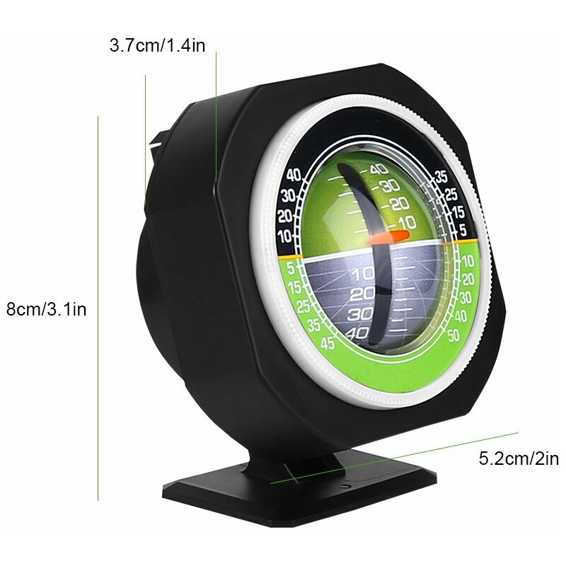4X4 Inclinometer, Car Inclinometer, Outdoor Auto Mini Compact Compass Luminous LED Car Compass Angle Slope Meter - Image 4