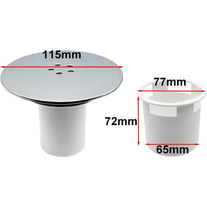 Shower Drain, 90Mm/115Mm Shower Drain, Replacement Trap Cover, Universal Shower Drain Cover, Chrome Shower Plug Cover, - Image 3