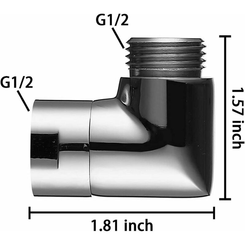 90 Degree Hand Shower Adapter, Elbow For Mobile Hand Shower - Image 3