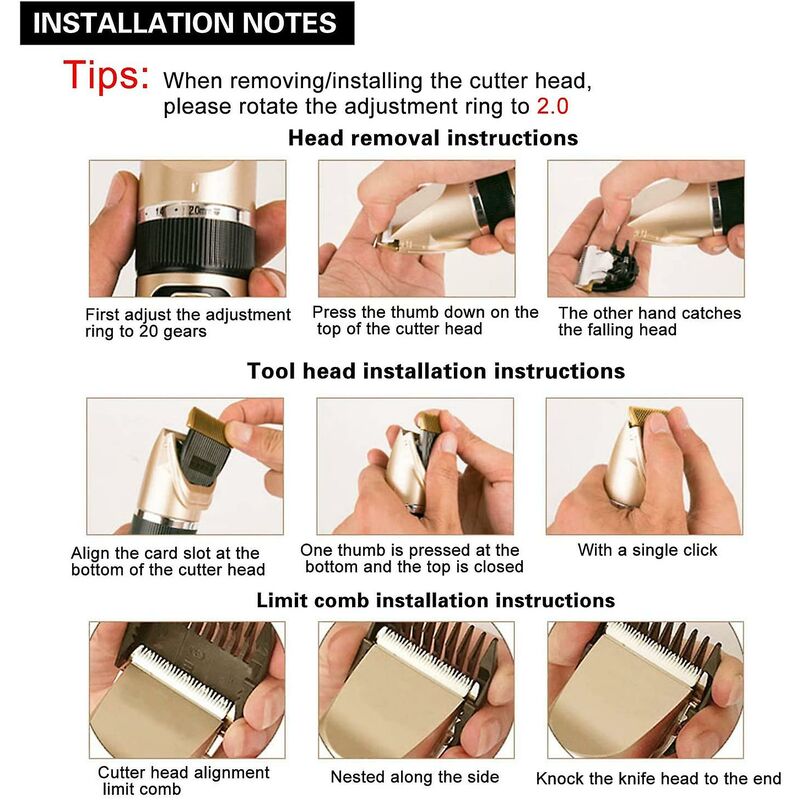 Professional Dog Cat Clipper Animal Clipper Professional Clipper For Dog And Cat Ceramic Blades Rechargeable Wire With - Image 4