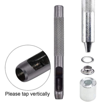 Grommets Eyelets Tools Metal Grommet Kit Eyelet With Tools Eyelet For Canvas Tarpaulin Tent Repair (8Mm) - Image 4