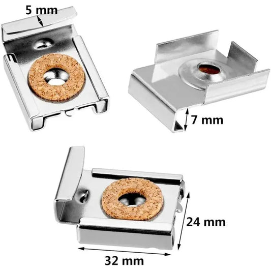 Wall Mount Mirror Bracket, Mirror Holders, Adjustable Wall Mount Mirror Clip Mirror Clamp, For Wall Mirror For - Image 4