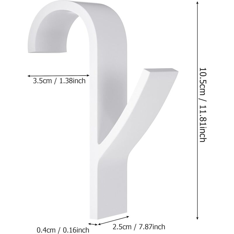 Towel Radiator 6 Pieces, Towel Hook For Radiator, Towel Dryer Hook, White Plastic - Image 2