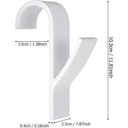 Towel Radiator 6 Pieces, Towel Hook For Radiator, Towel Dryer Hook, White Plastic - Image 2