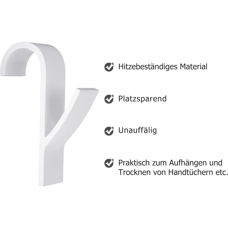 Towel Radiator 6 Pieces, Towel Hook For Radiator, Towel Dryer Hook, White Plastic - Image 4