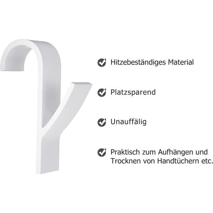Towel Radiator 6 Pieces, Towel Hook For Radiator, Towel Dryer Hook, White Plastic - Image 4