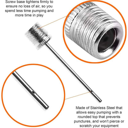 Ball Pump Inflation Needle (3 Pack) - Stainless Steel Air Pump Needles - Ideal For Inflating All Sports Balls - Image 3