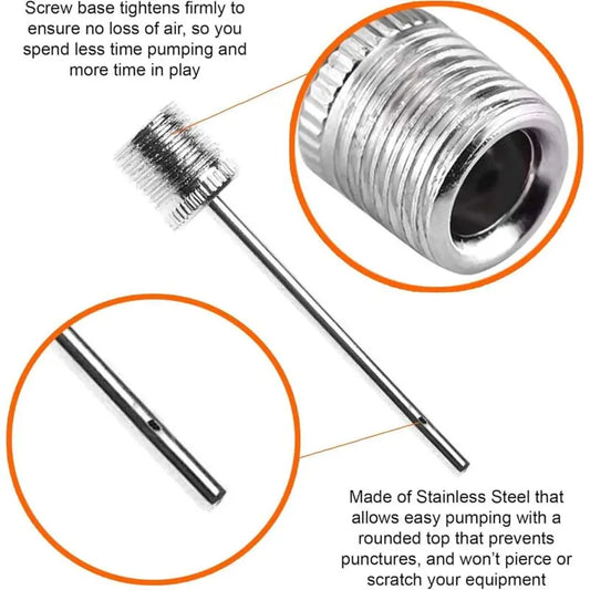 Ball Pump Inflation Needle (3 Pack) - Stainless Steel Air Pump Needles - Ideal For Inflating All Sports Balls - Image 3