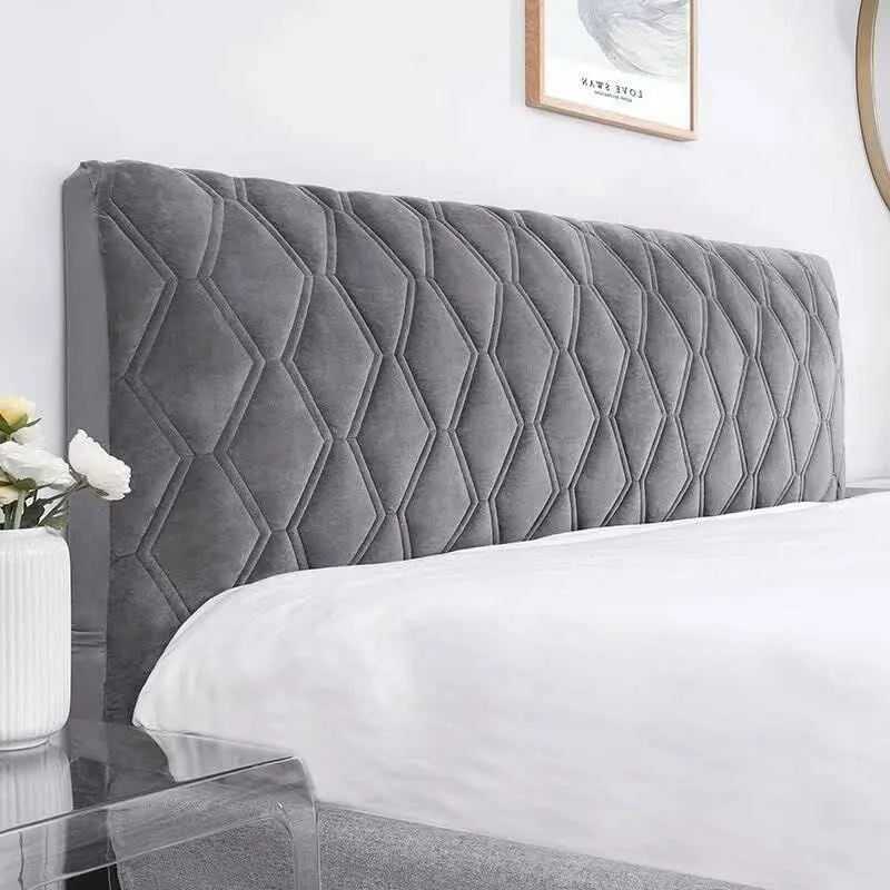 Headboard Cover, Protector Slipcover With Stretch Side, Washable Dustproof Cover (Color : DArk Gray, Size : 160Cm)