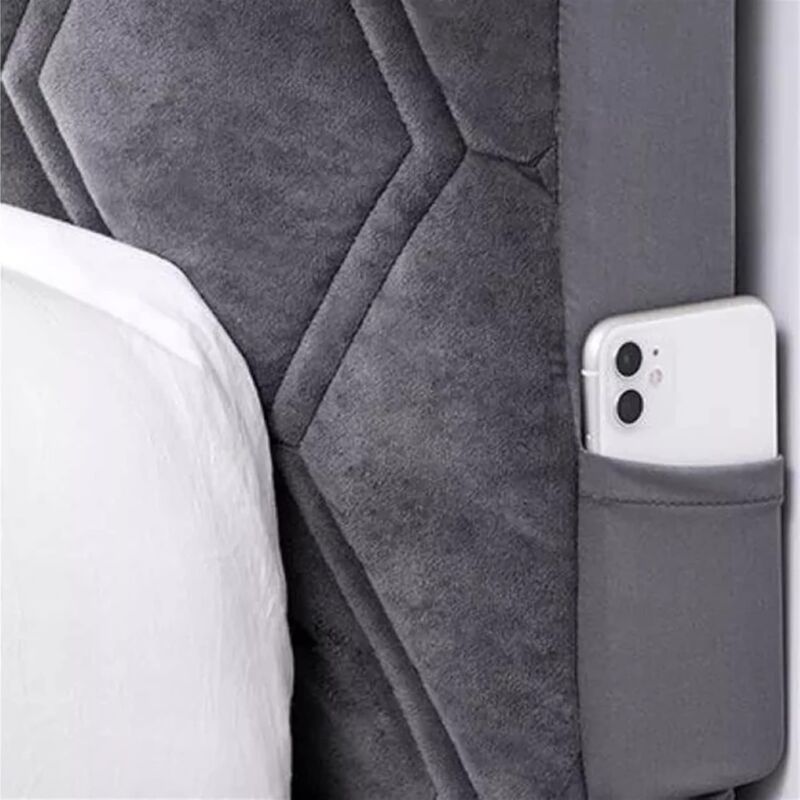 Headboard Cover, Protector Slipcover With Stretch Side, Washable Dustproof Cover (Color : DArk Gray, Size : 160Cm) - Image 2