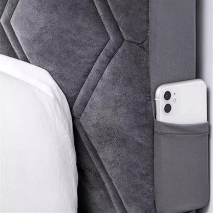 Headboard Cover, Protector Slipcover With Stretch Side, Washable Dustproof Cover (Color : DArk Gray, Size : 160Cm) - Image 2