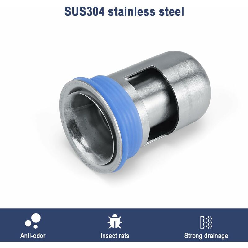 Shower Drain, Anti-Odor Shower Stopper, 304 Stainless Steel Shower Grate, Double Sealed Drain Shower Hair Filter, - Image 2