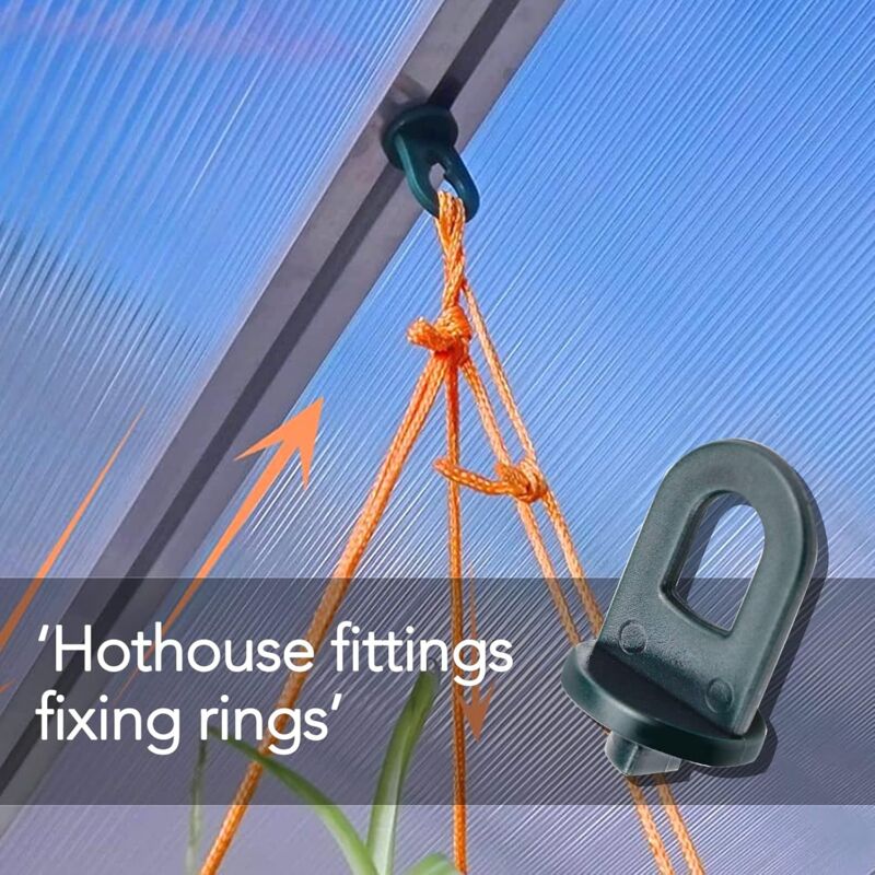 50 pcs Greenhouse Clips,Greenhouse Accessory,Climbing Plant Support Hanging Kit Clips For Greenhouse(Green) - Image 2