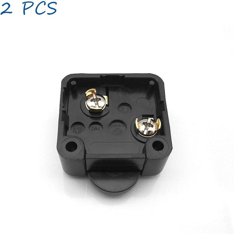 2 pcs Cabinet Door Switches Automatic Switch 1A 250V Closet Lamp Switches (Black) - Image 3