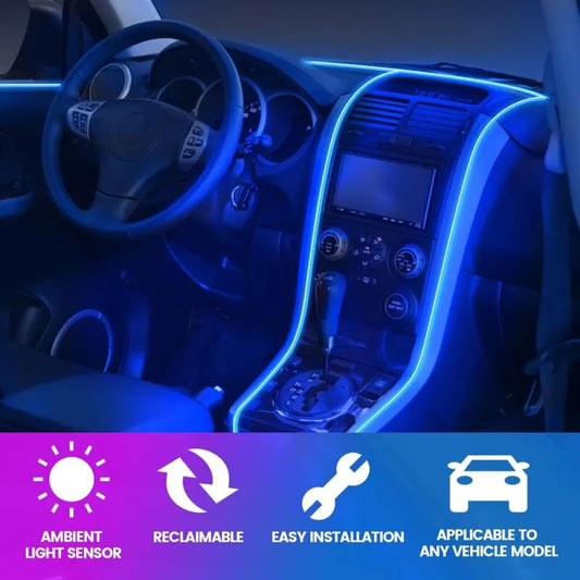 5M Car Interior Lighting,LED Car Interior,5V El Wire LED Light Strip For Car Interior,LED Car Interior Light Wire,Auto - Image 4