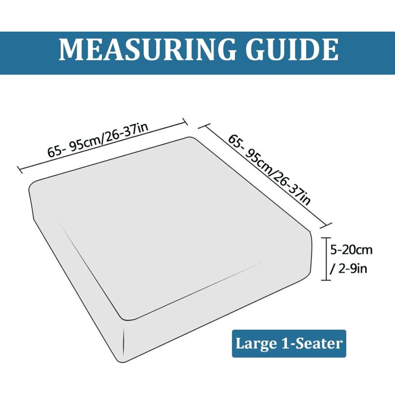 Sofa Seat Cushion Covers, Stretch Velvet Sofa Cushion Covers, Replacement Sofa Cushion Covers For Single Cushion (Large - Image 2
