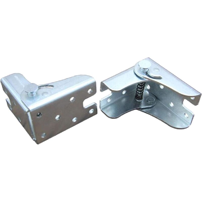 Self-Locking Folding Leg Bracket, Folding Worktop, Folding Kitchen Table (2 Silver)