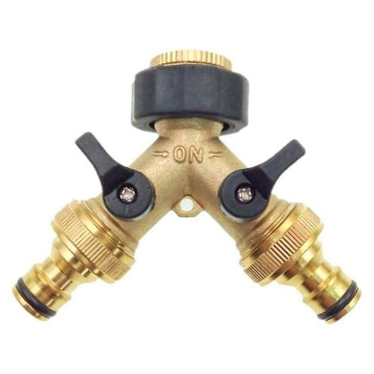 2 Way Y-Shaped Diverter For 3/4" Supply Hose With Separate On/Off Valve For Home Kitchen Garden Outdoor - Image 3