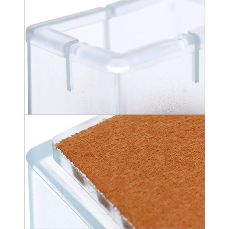 12 pcs Rectangle Silicone Chair Leg Protectors For Chair/Table/Sofa Legs Width 24-30Mm X Length 39-47Mm - Image 3