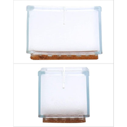 12 pcs Rectangle Silicone Chair Leg Protectors For Chair/Table/Sofa Legs Width 24-30Mm X Length 39-47Mm - Image 4