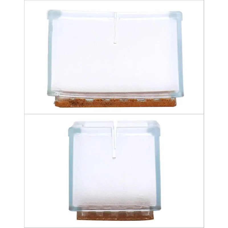 12 pcs Rectangle Silicone Chair Leg Protectors For Chair/Table/Sofa Legs Width 24-30Mm X Length 39-47Mm - Image 4