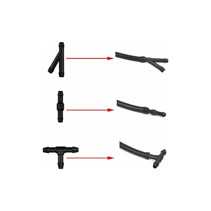 10 pcs Windshield Wiper Hose Kit,3M Windshield Washer Fluid Hose,Windshield Wiper Nozzle Mist Washer Spray Hose,With - Image 4