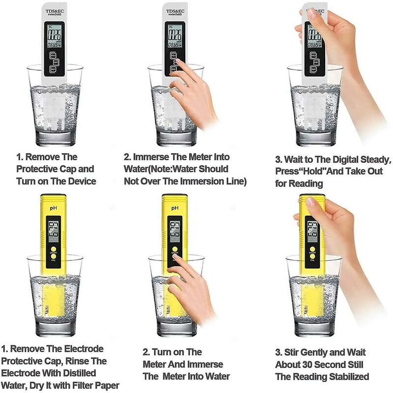 Ph Tester, Pool Ph Tester Measures Tds Ph Ec Temperature Water Quality Ph Tester For Drinking Water, Pool, Aquarium, - Image 4