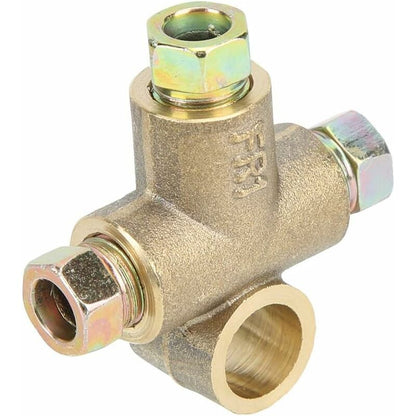 Brake Line Tee Pipe Connector T Shape 3 Way Adapter With 3 Male Nuts Short Union M10 3/16 Inch 10Mm Hose+3 Way Brake - Image 4