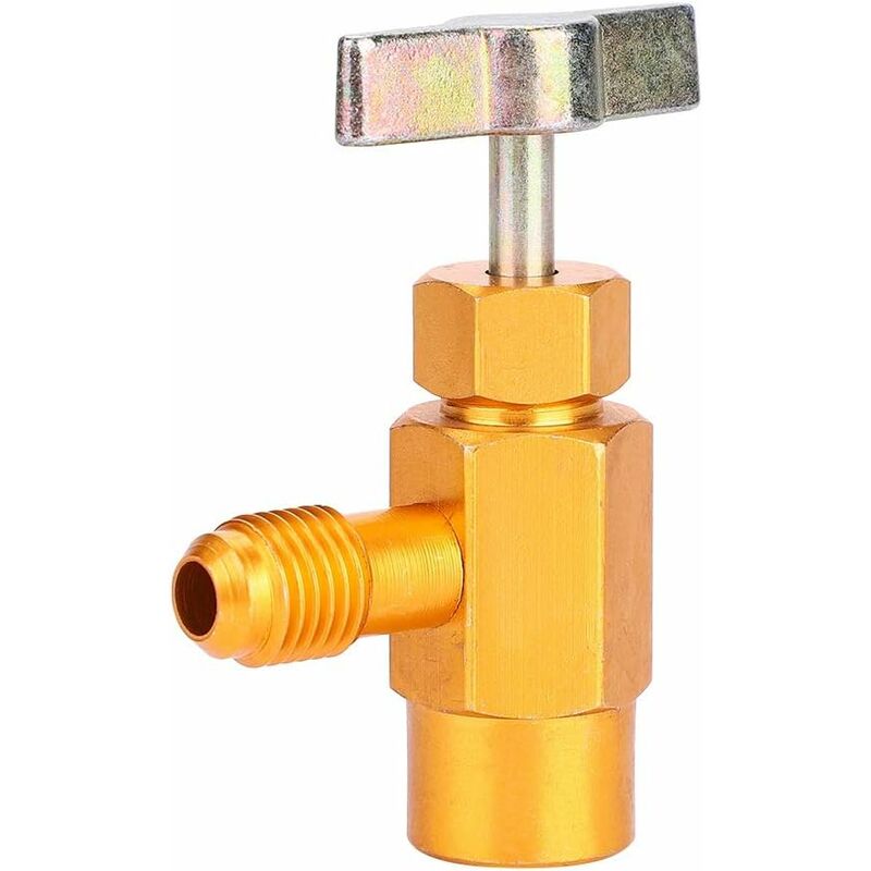 1/4" Sae Thread Adapter R-134A R-134 Ac Refrigerant Tap Can Dispenser Valve Tool 1/2" Acme Thread - Image 3