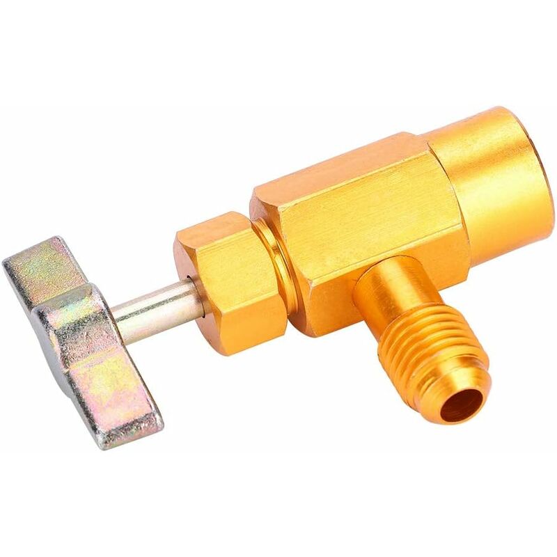 1/4" Sae Thread Adapter R-134A R-134 Ac Refrigerant Tap Can Dispenser Valve Tool 1/2" Acme Thread - Image 4