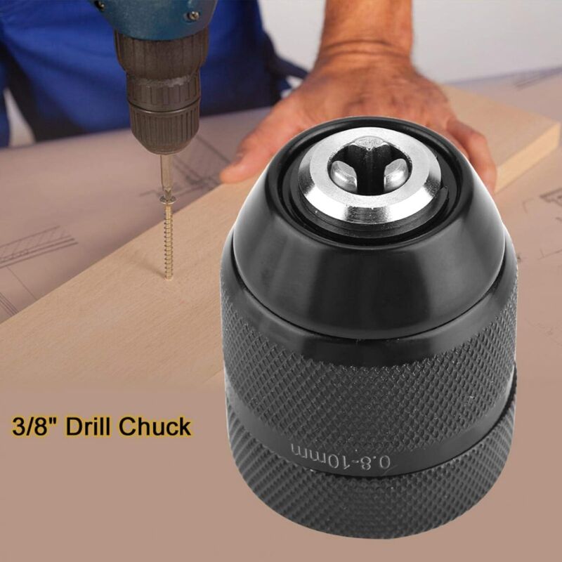 3/8 Drill Chuck, 0.8Mm-10Mm Shank Conversion Chuck, Electric Drill Chuck Adapter, Thread Keyless Drill Chuck For Hand - Image 2