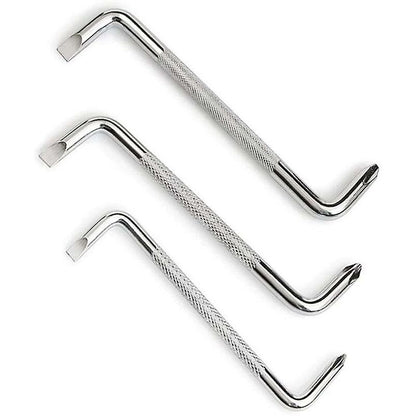 3-Piece Offset Screwdriver Set With Flat Head And Magnetic Screwdriver, Z-Type With Phillips Screwdriver