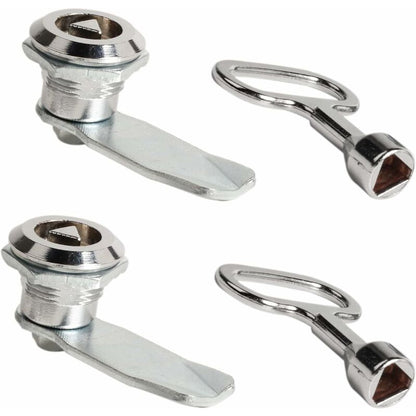 2 Sets Mailbox Lock 20Mm Furniture Lock Socket Lock With Triangle Key Locker Mailbox Security Zinc Alloy Triangle Key