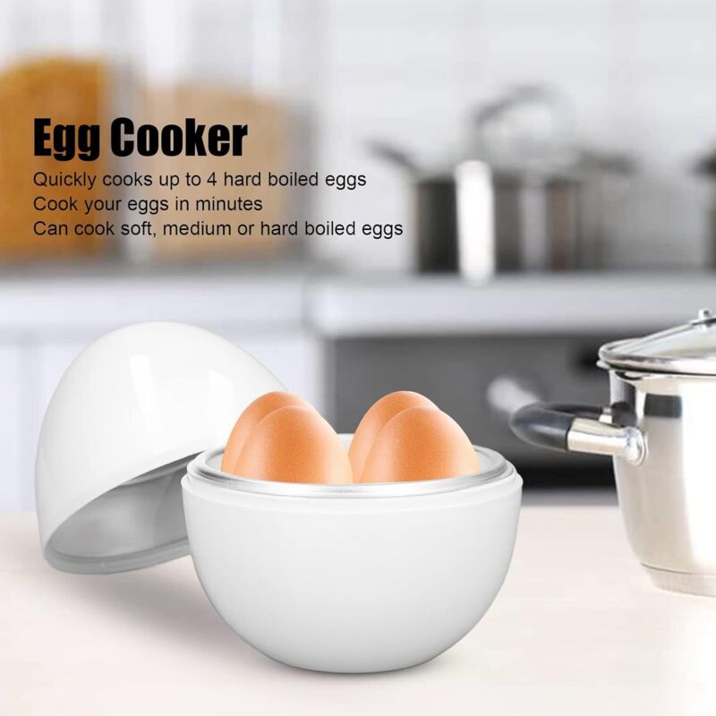 Egg Cooker With 4 Egg Capacity Microwave Hard Boiled Eggs Compact Design Pp Material Egg Steamer For Home Use - Image 4