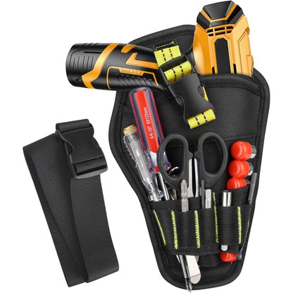 Tool Belt, Tool Holster Belt With Adjustable Belt And Open Loops For Storing Tools And Drill - Image 2