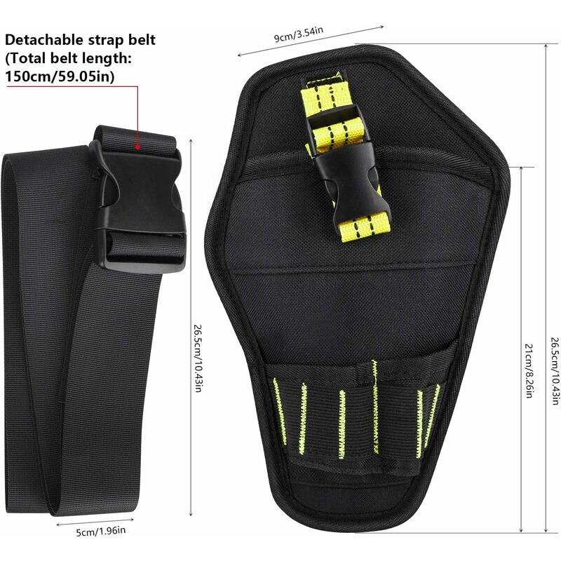 Tool Belt, Tool Holster Belt With Adjustable Belt And Open Loops For Storing Tools And Drill - Image 3