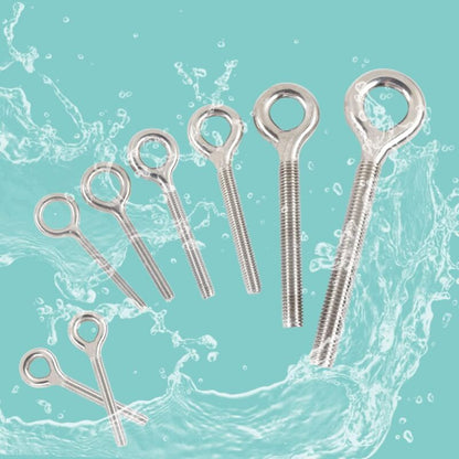 M6 304 Stainless Steel Ring Long Screw Threaded ROd Ring Bolt 10 pcs - Image 4