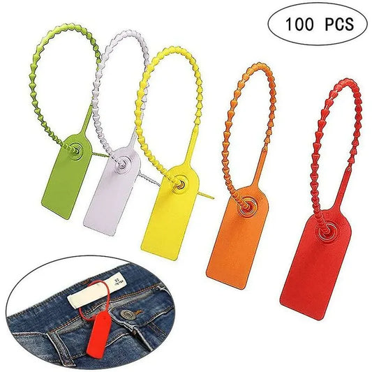 Cable Tie Tags, 100 pcs Plastic Cable Tie Tags, Self-Locking Brand Label, For Clothing Shoes Handbags Logistics - Image 2