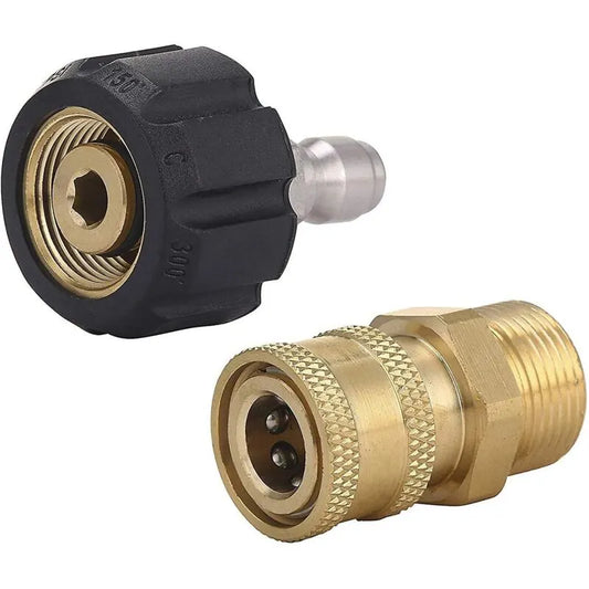 Pressure Washer Adapter Set M22 To 1/4 Inch Quick Connect Kit, M22 14Mm To 1/4 Inch Quick Connect Kit - Image 2