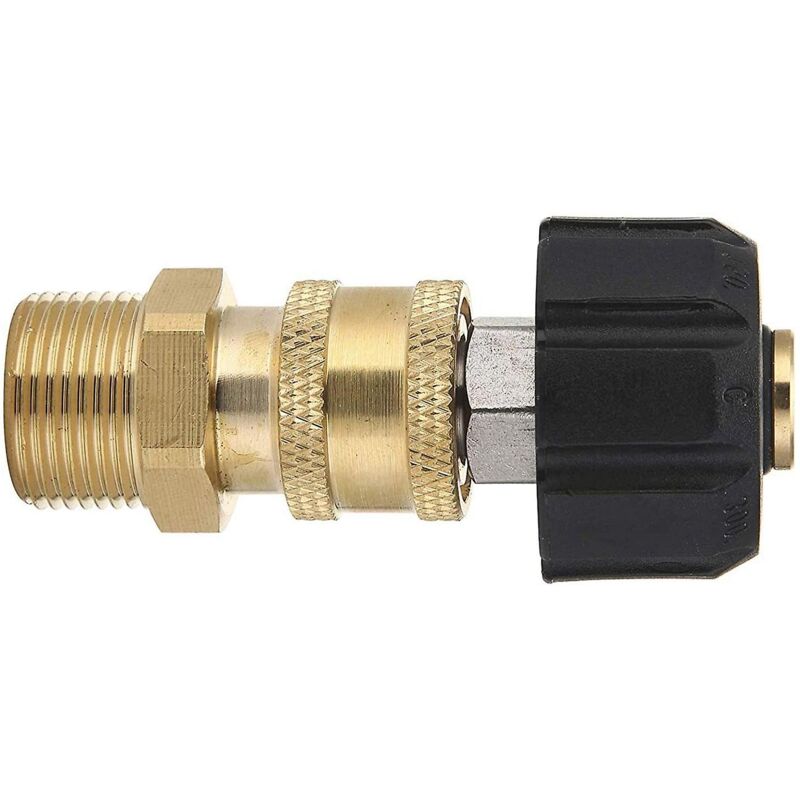 Pressure Washer Adapter Set M22 To 1/4 Inch Quick Connect Kit, M22 14Mm To 1/4 Inch Quick Connect Kit - Image 3