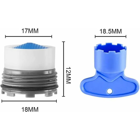Faucet Aerator M18.5, 3 pcs Insert Nozzle Kitchen Faucet External Thread, Water Saver For Faucet With 1 Faucet Wrench, - Image 3